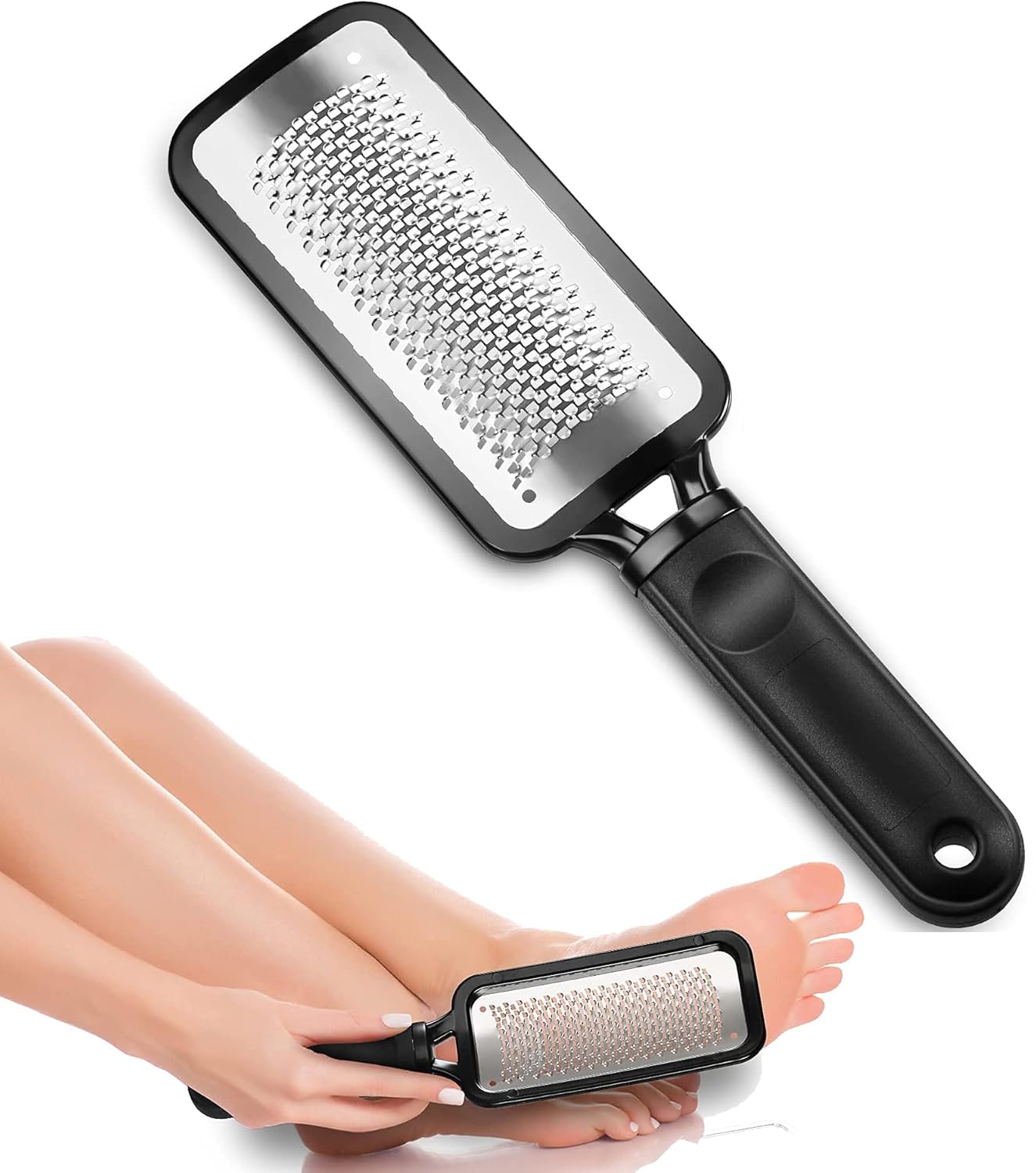Temperia Leg, Heel & Foot Scrubber for Dead Skin - Very Sharp & Big (11 * 3 inch) - Pedicure & Feet Scrub Tools, Foot Scraper Cleaner & Filer, Callus 